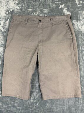 Dickies Mens Gray Work Shorts Flat Front 40